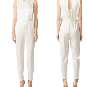 Theory White fashionable Sleeveless Jumpsuit gorgeous details in the back.8